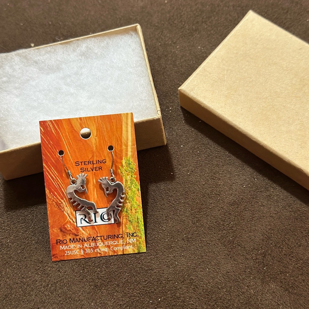 Sterling Silver Rio Earrings, New Mexico